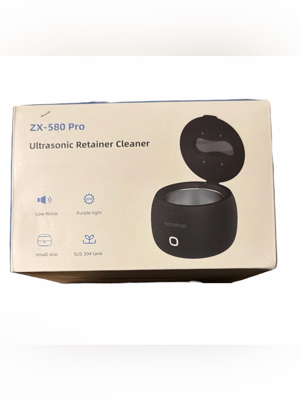 Beeshop ZX-580 Pro Ultrasonic Retainer & Aligner Cleaner -white